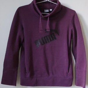 puma purple mock neck sweatshirt